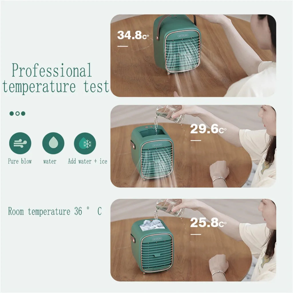 2025 Portable Car Air Cooler Fan Water Cooling Fan Portable Air Conditioner Mobile Car Electrical Air Conditioning For Home Offi