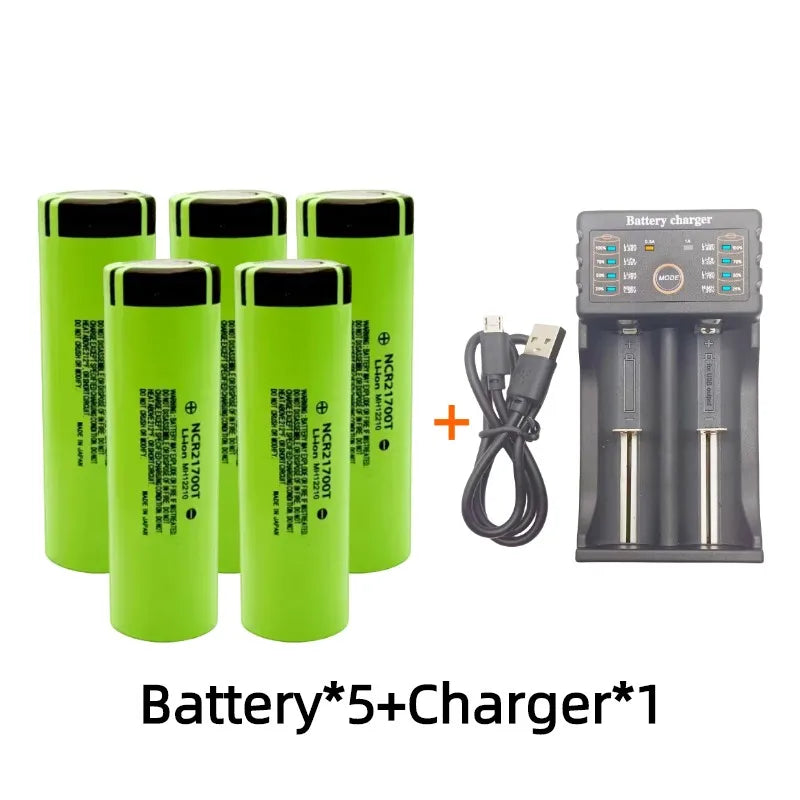 21700 Battery Rechargeable Battery 3.7V 4800mAh 50A Power Li-ion High Discharge Batteries for Electrical Tools+charger