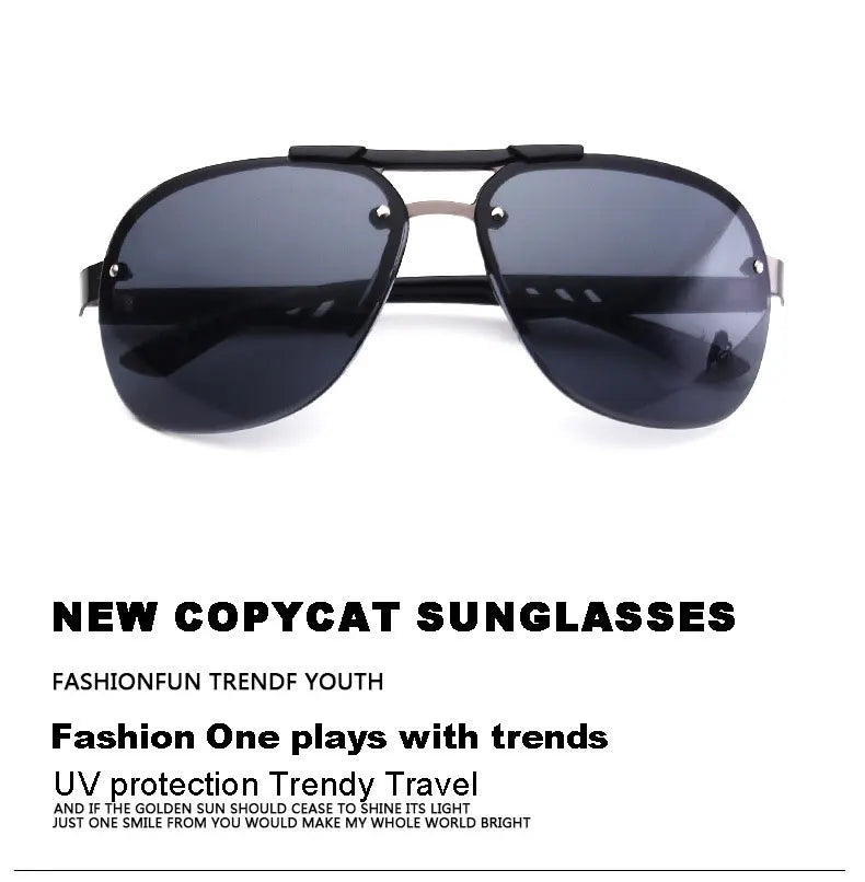 2025 New Sunglasses UV 400 Vintage Punk Rimless Rectangle Men Fashion Glasses Trendy Small Frame Sun Glasses Frameless Eyewear