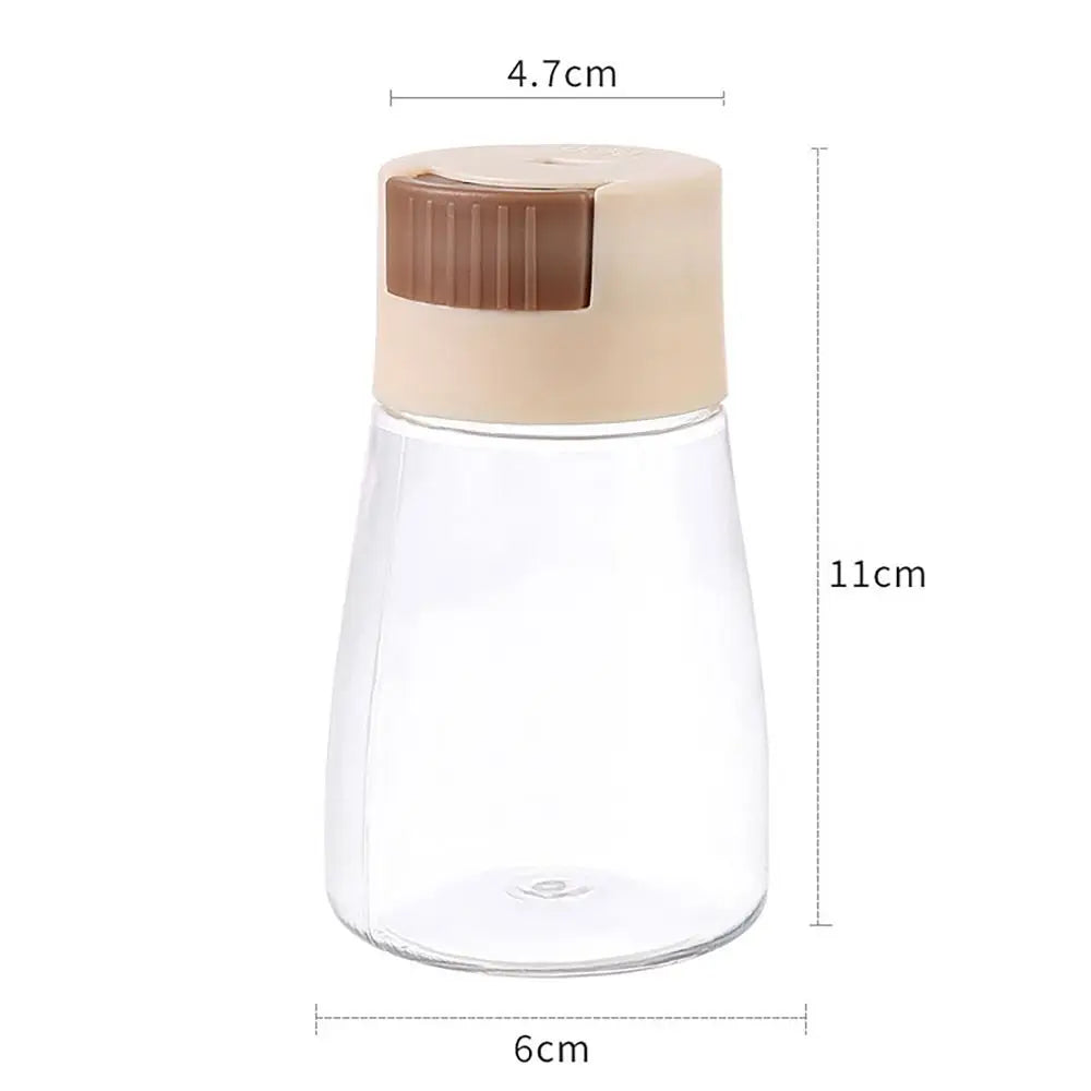 0.5g Quantitative Seasoning Container Dustproof Press Type Seasoning Jar Seasoner Storage Salt Dispenser for Home Kitchen