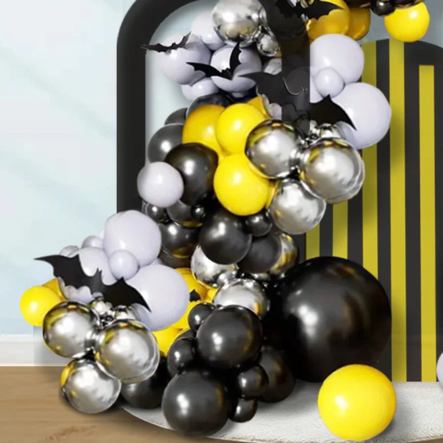 137 Pieces Set of Bat Theme Party Balloon Arch Set Balloon Set Birthday Party Party Decoration