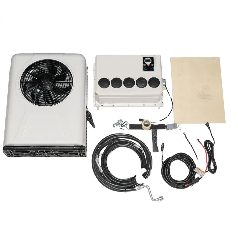 12V 10500BTU Automotive Split Air Conditioning System 24V Car Parking air conditioner for Camper Van Tractor Truck Motorhome
