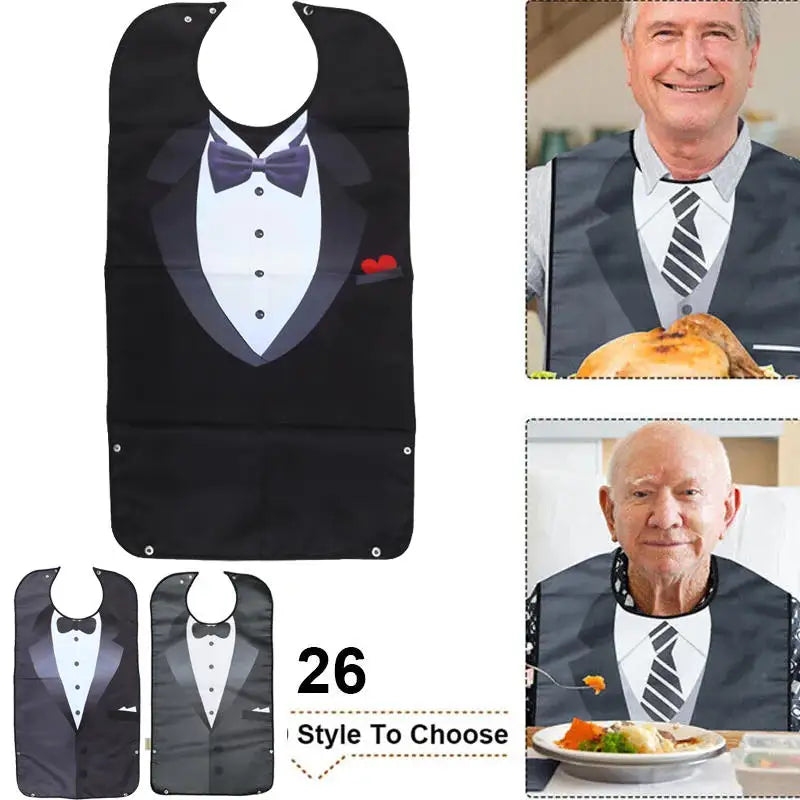 1pcs Stain Resistant Adult Bibs for Men and Women - Perfect Seniors a Mess-Free Diet