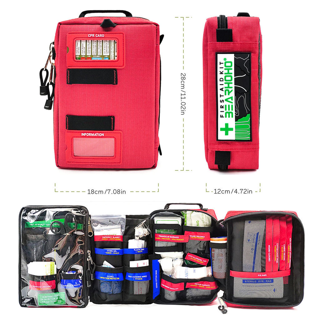 255pcs/Empty First Aid kit Emergency Survival kit Medical Bag with Storage Lable for Hiking Camping Hunting Travel Wound Bag