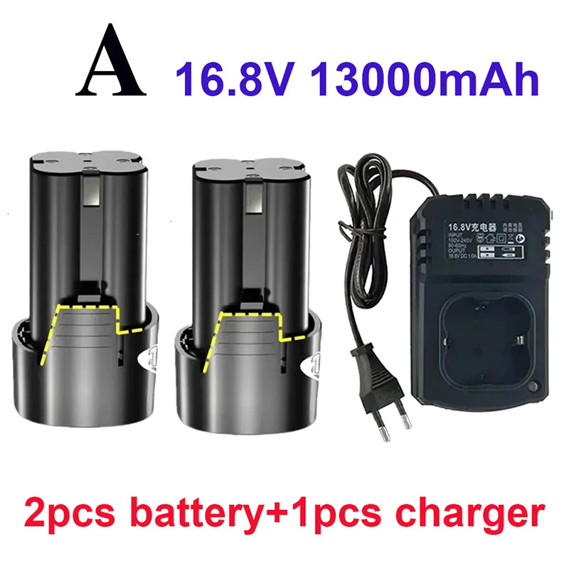 100% New Original 16.8V.13000mAh. Tool. Electric. Battery, rechargeable drill. Screwdriver. Wireless. Electric drill.