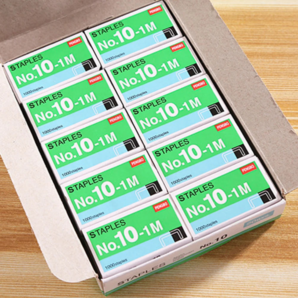 10 Boxes of Mini Small Desktop Staples Office Home Use