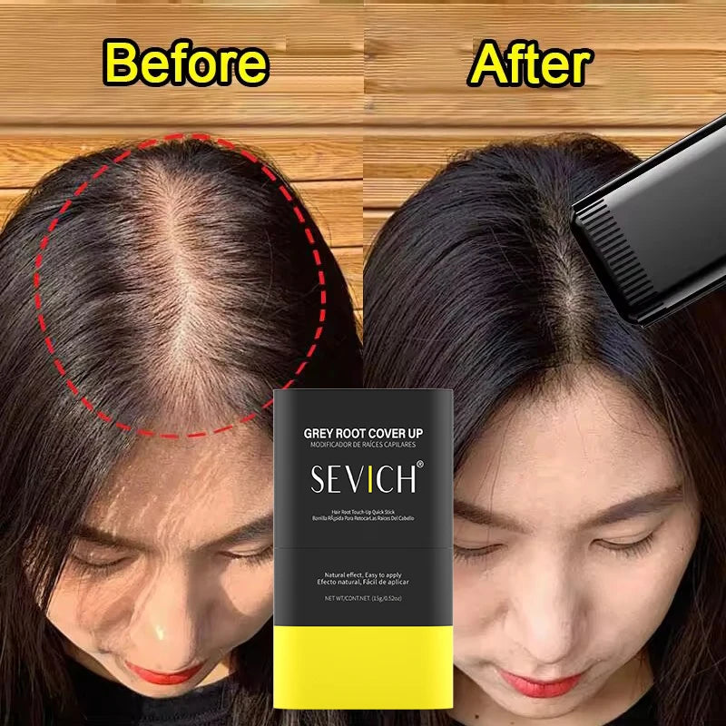 3 Colors Hair Stick, Gray Hair Covering Artifact No Color Loss Disposable Hair Dye Stick Hair Roots Hair Dyeing and Color