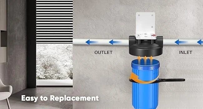 1-Stage Whole House Water Filter, with Iron Manganese Reducing Water Filter, for Well Water,  Universal Housing