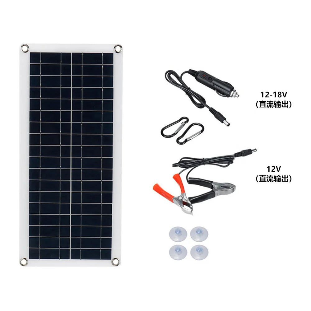 1000W 12V Solar Battery Charger & Maintainer Portable 12 Volt Solar Panel Charging Kit for Car Automotive Boat RV Marine