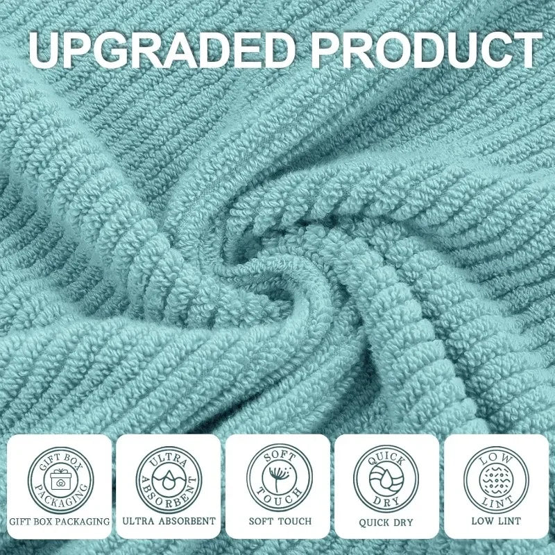 100% Cotton | Lightweight | Thick | Soft, Quick Dry Towels, Bath Towels Set of 6 Large, 2 Bath 30"x56", 2 Hand 18"x28"