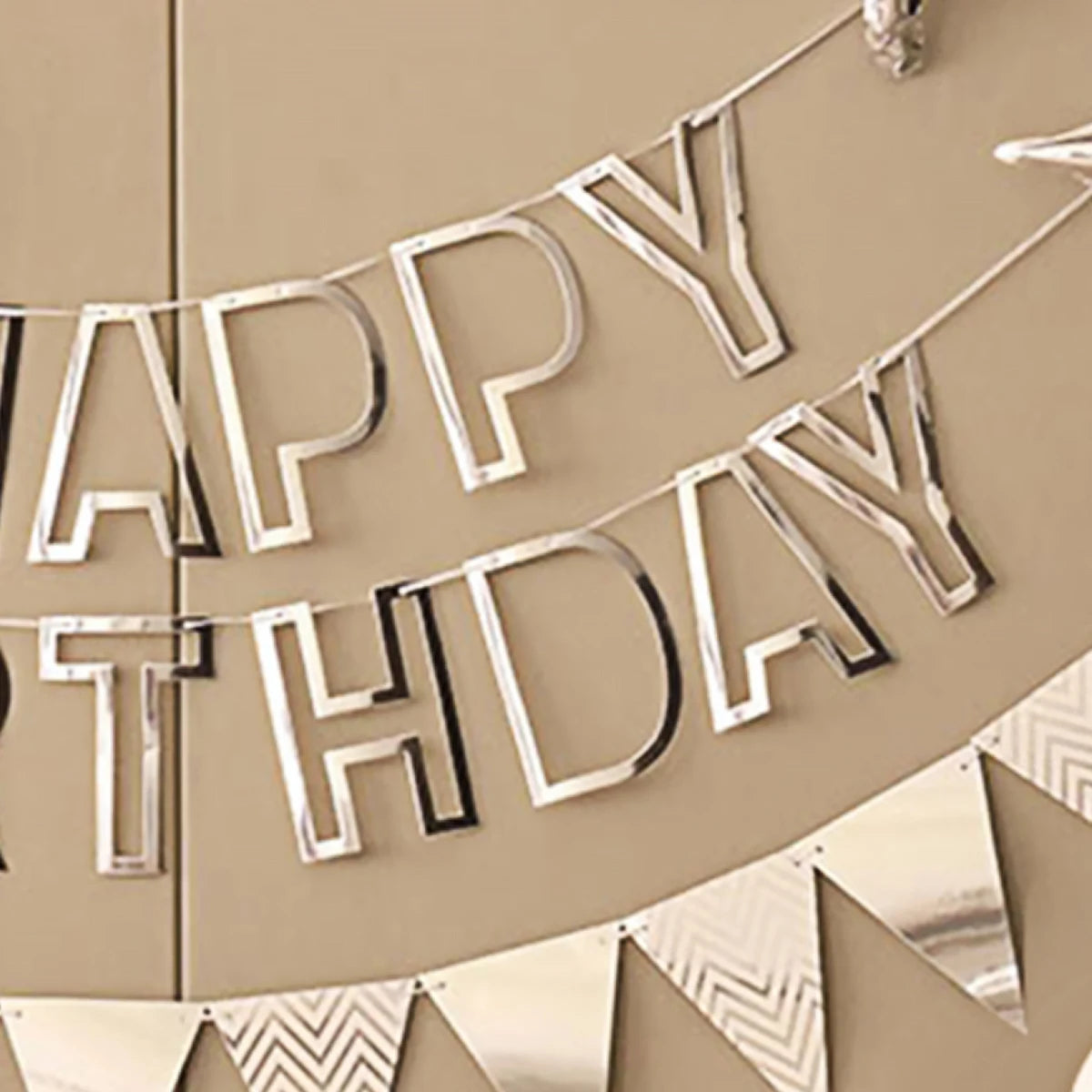 36PCS Pink and Silver Simple Birthday Balloon Party Decorative Set