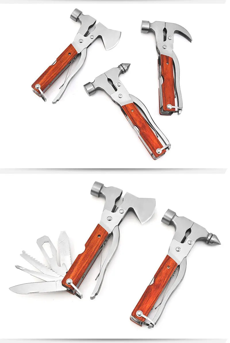 Outdoor multifunctional axe portable car tools camping tent hammer home camping emergency life-saving hammer axe hammer