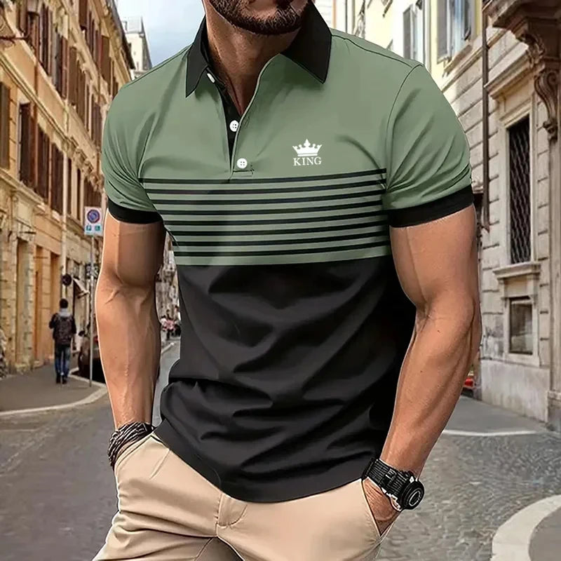 2024 Business Summer Classic Polo Shirt for Men, Short Sleeve Casual Lightweight Simple Polo Shirt Sports Jersey T-Shirts