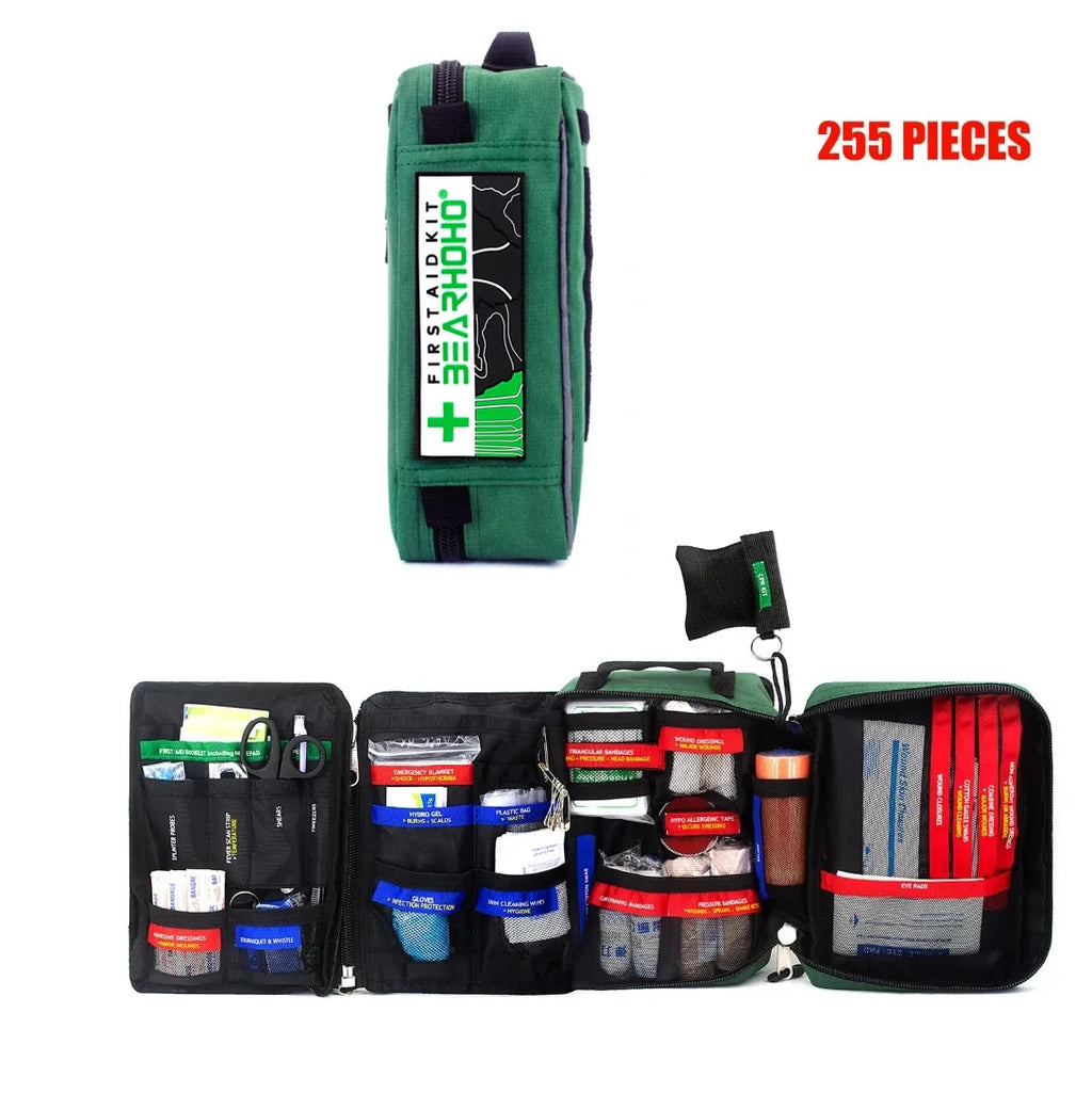 255pcs/Empty First Aid kit Emergency Survival kit Medical Bag with Storage Lable for Hiking Camping Hunting Travel Wound Bag