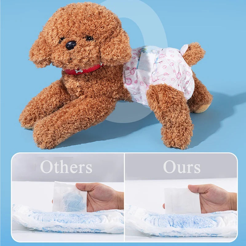 10/12PCs Disposable Pet Diaper for Female Dogs Male Dogs Breathable Absorbent Puppy Menstrual Trousers Dog Accessories