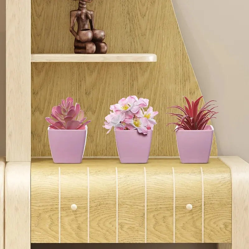 2024 Artificial Flower Potted Plant, Used Year-Round For Home, Bedroom, Study, Office Desktop Shelf Decoration