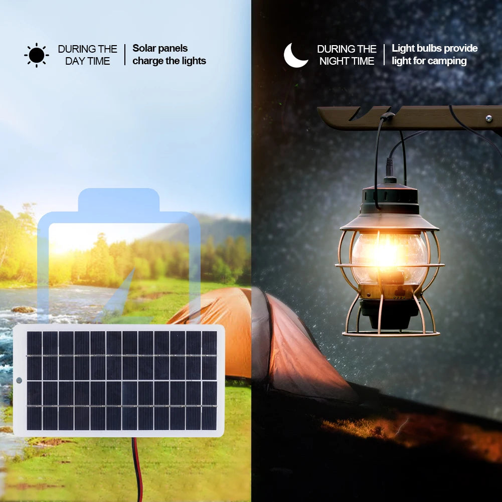 10W Solar Battery Charger with Carabiner 12V Cells Power Bank Polysilicon Solar Power Charger Portable for Outdoor Lamp Pump