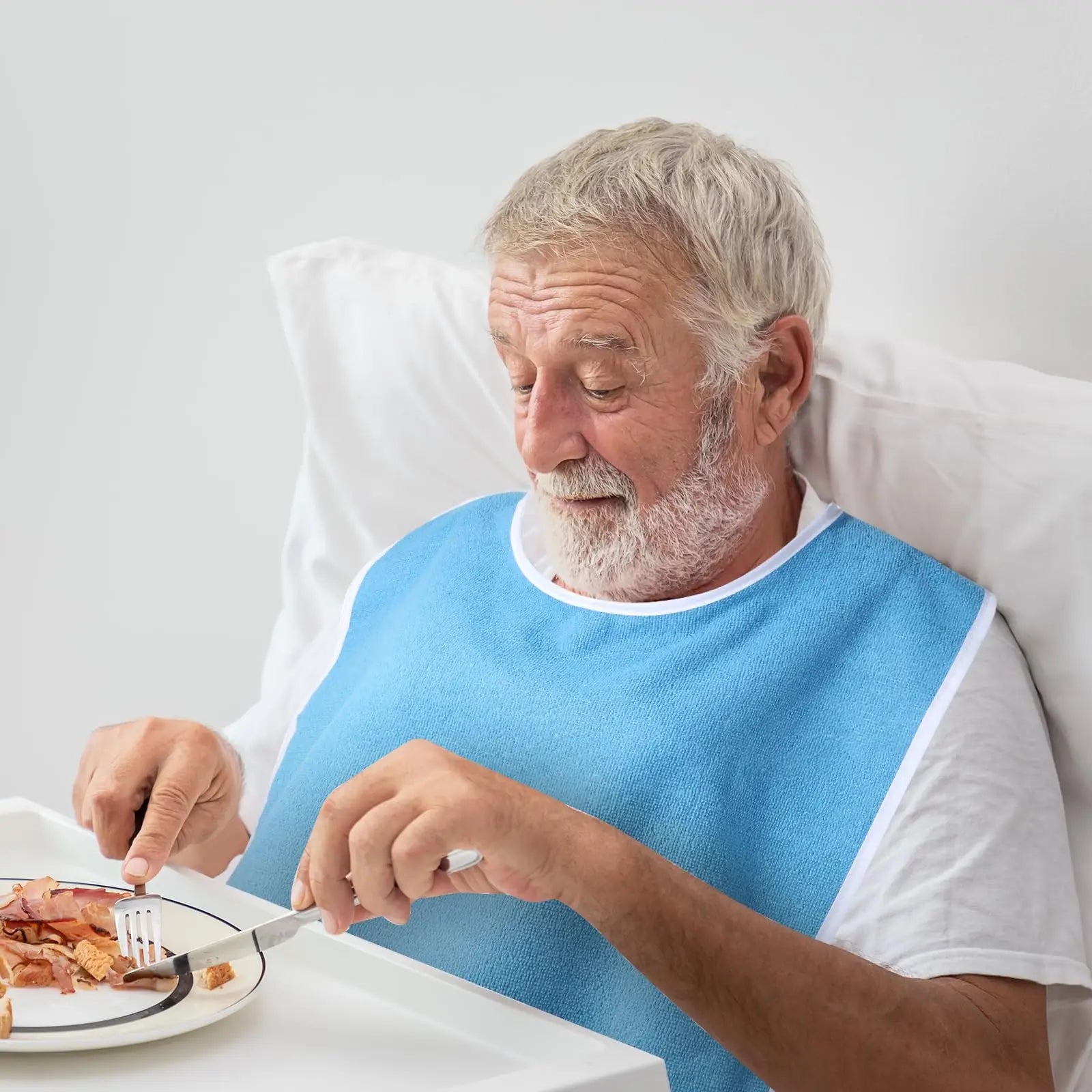 1/2pcs Adjustable Adult Bib Machine Washable for Elderly Adults to Prevent Drooling and Spills Adult Bibs for Eating Nursing Bib