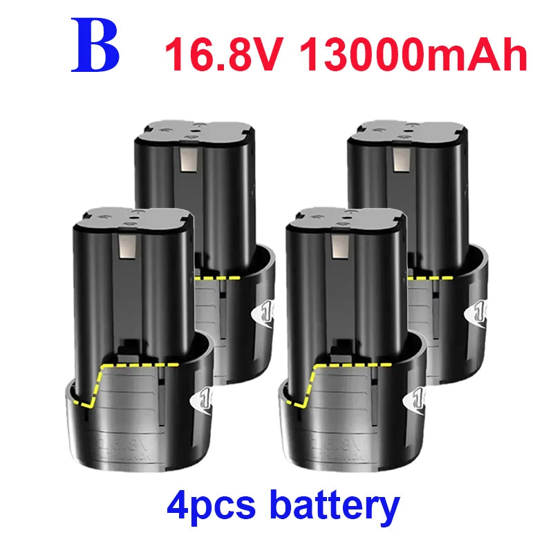 100% New Original 16.8V.13000mAh. Tool. Electric. Battery, rechargeable drill. Screwdriver. Wireless. Electric drill.
