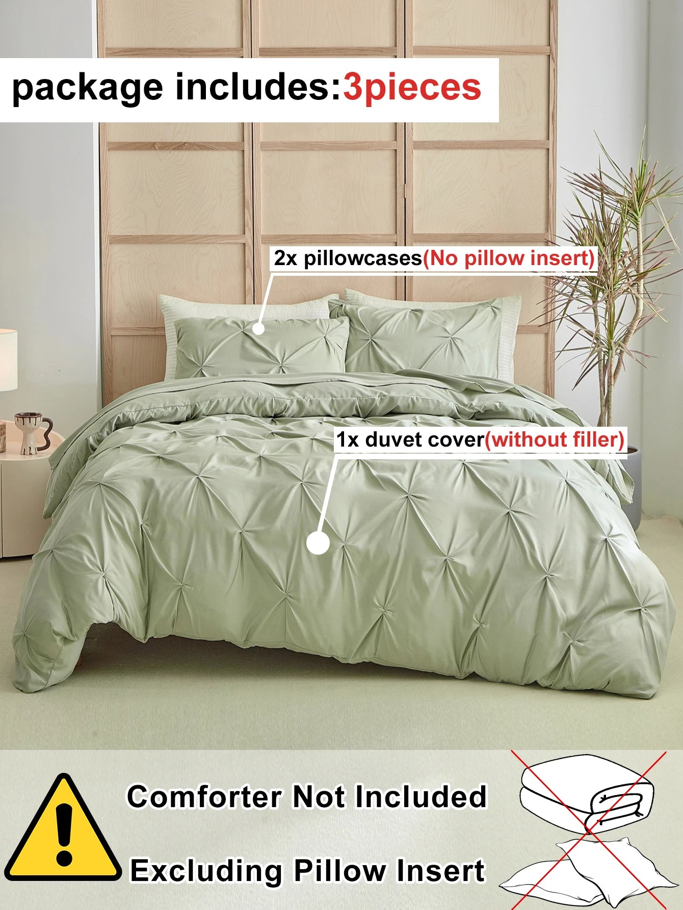 3pcs Bedding Cover，Craft twist design，Simple and superior，Soft and comfortable fabric，Suitable  men and women bedroom decoration