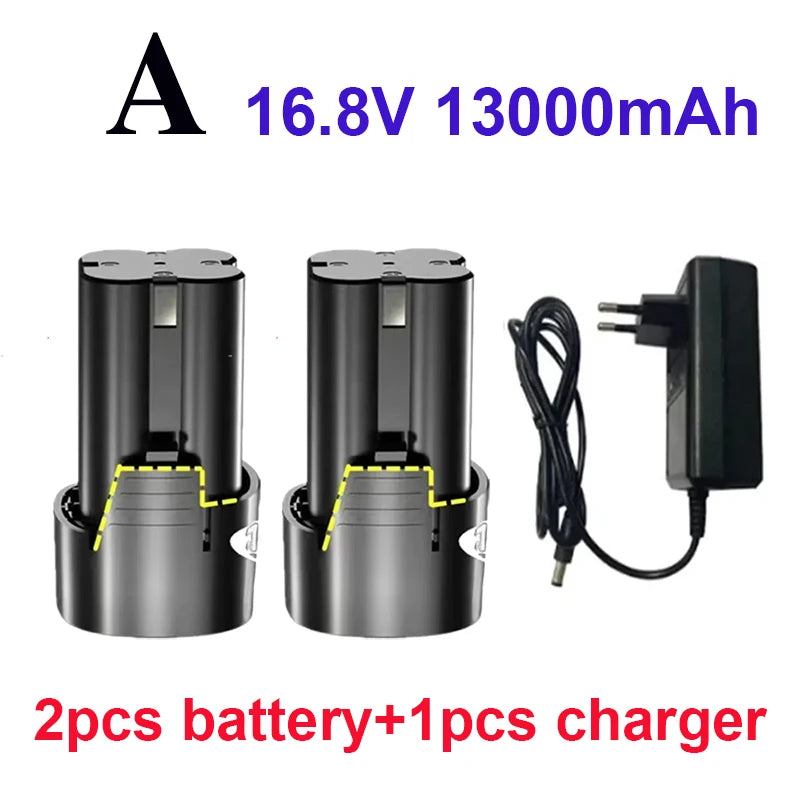 100% New Original 16.8V.13000mAh. Tool. Electric. Battery, rechargeable drill. Screwdriver. Wireless. Electric drill.