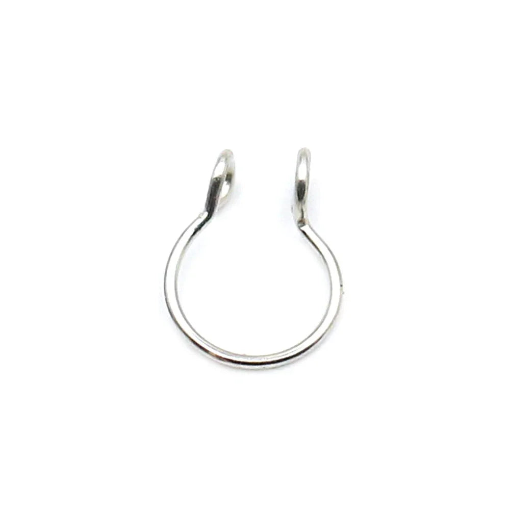 2 Sizes U Shaped Fake Nose Ring Hoop Septum Rings Stainless Steel Nose Piercing Fake Piercing Oreja Pircing Jewelry