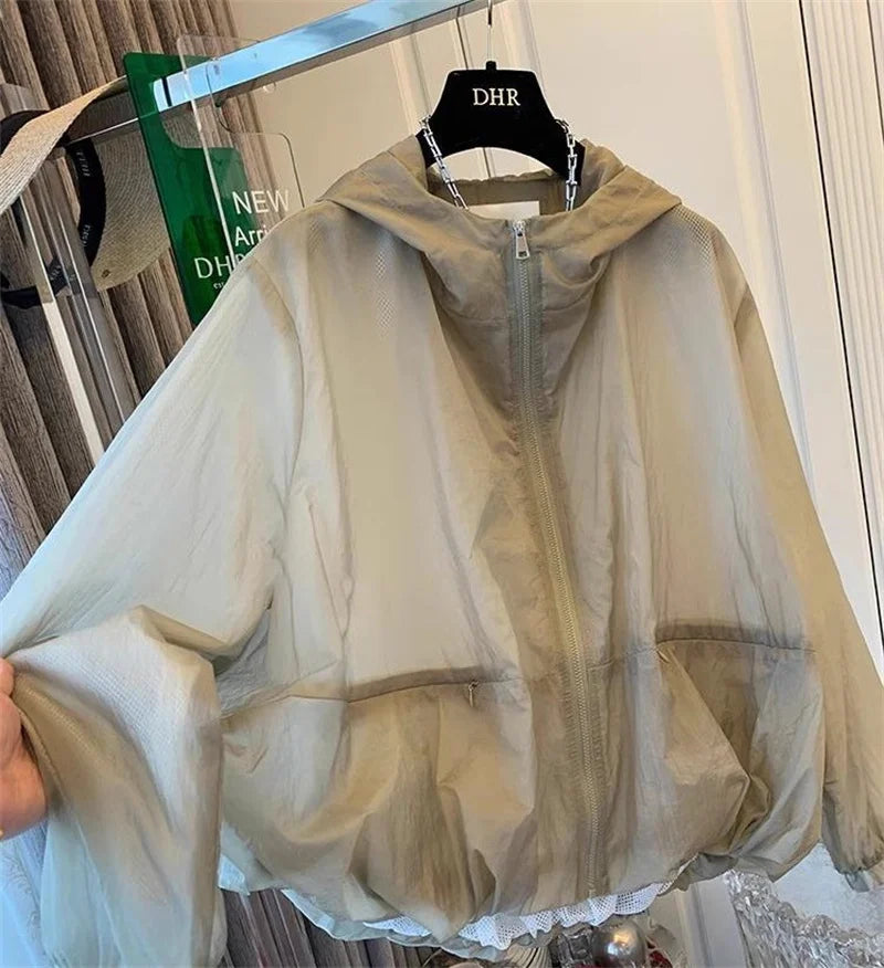 2025 New Sun Protection Clothing Women's Summer Thin Coat Anti-Ultraviolet Breathable Shirt Hooded Windbreaker Female Jacket
