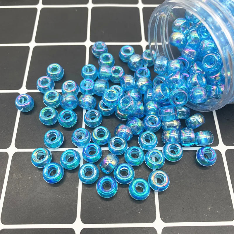 100Pcs/Pack 6*9mm Hair Rings  Hair Beads Hole 4mm dreadlock beads hair accessories for braids hair beads for kids