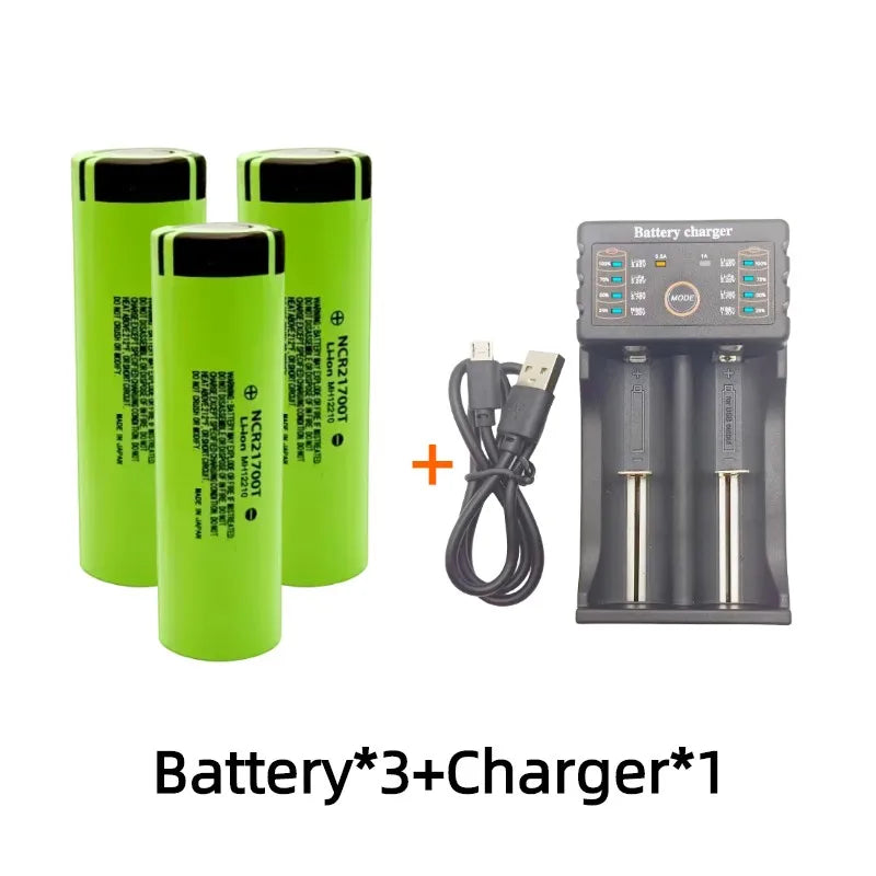 21700 Battery Rechargeable Battery 3.7V 4800mAh 50A Power Li-ion High Discharge Batteries for Electrical Tools+charger