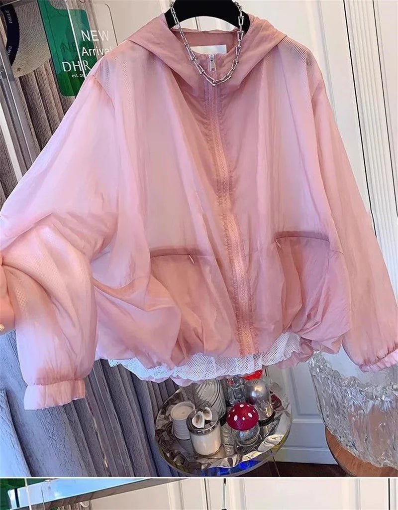 2025 New Sun Protection Clothing Women's Summer Thin Coat Anti-Ultraviolet Breathable Shirt Hooded Windbreaker Female Jacket