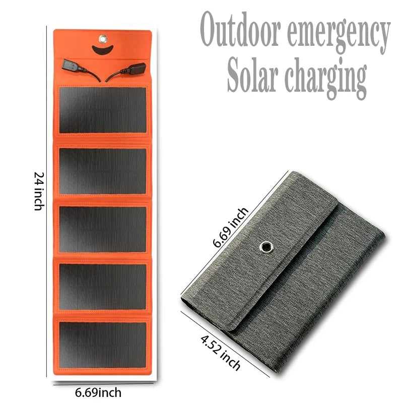 2000W portable solar charger 5V 12V flexible Solar panel plate battery USB A C DC  21W/30W/60W/80W power bank For camping