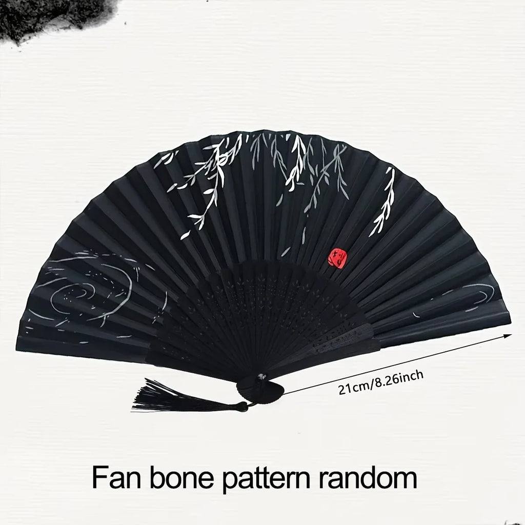 1pc-Elegant Wooden Folding Hand Fan Favored By Fans, Favored By Wedding Parties and Performances