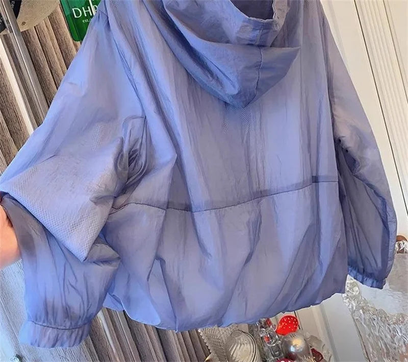 2025 New Sun Protection Clothing Women's Summer Thin Coat Anti-Ultraviolet Breathable Shirt Hooded Windbreaker Female Jacket