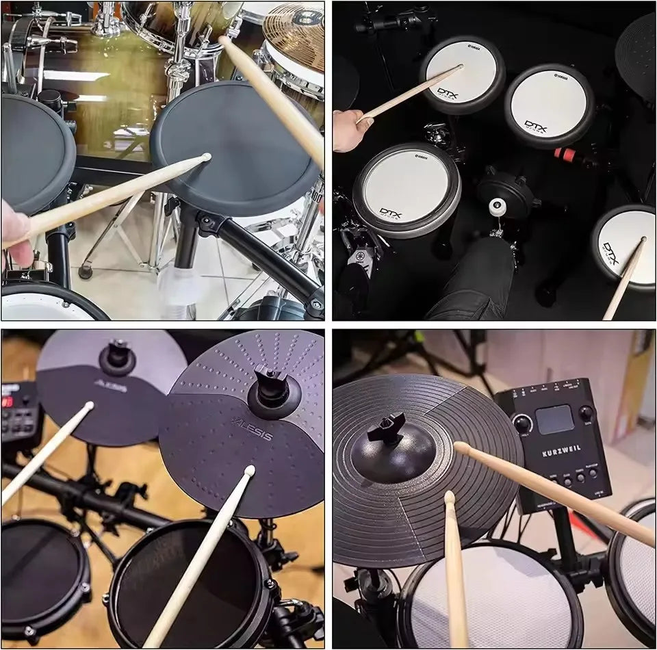 1Pairs 5A/7A Drumsticks, Wood Tip Drum Sticks Maple Wooden Drum Sticks Drum Set, Percussion Accessories for Drummer or Beginner