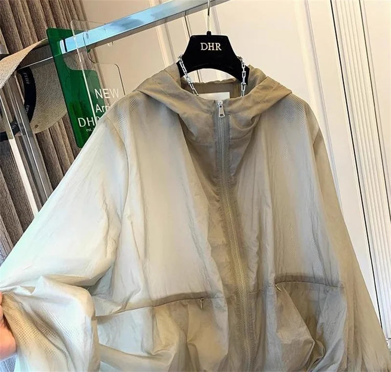 2025 New Sun Protection Clothing Women's Summer Thin Coat Anti-Ultraviolet Breathable Shirt Hooded Windbreaker Female Jacket