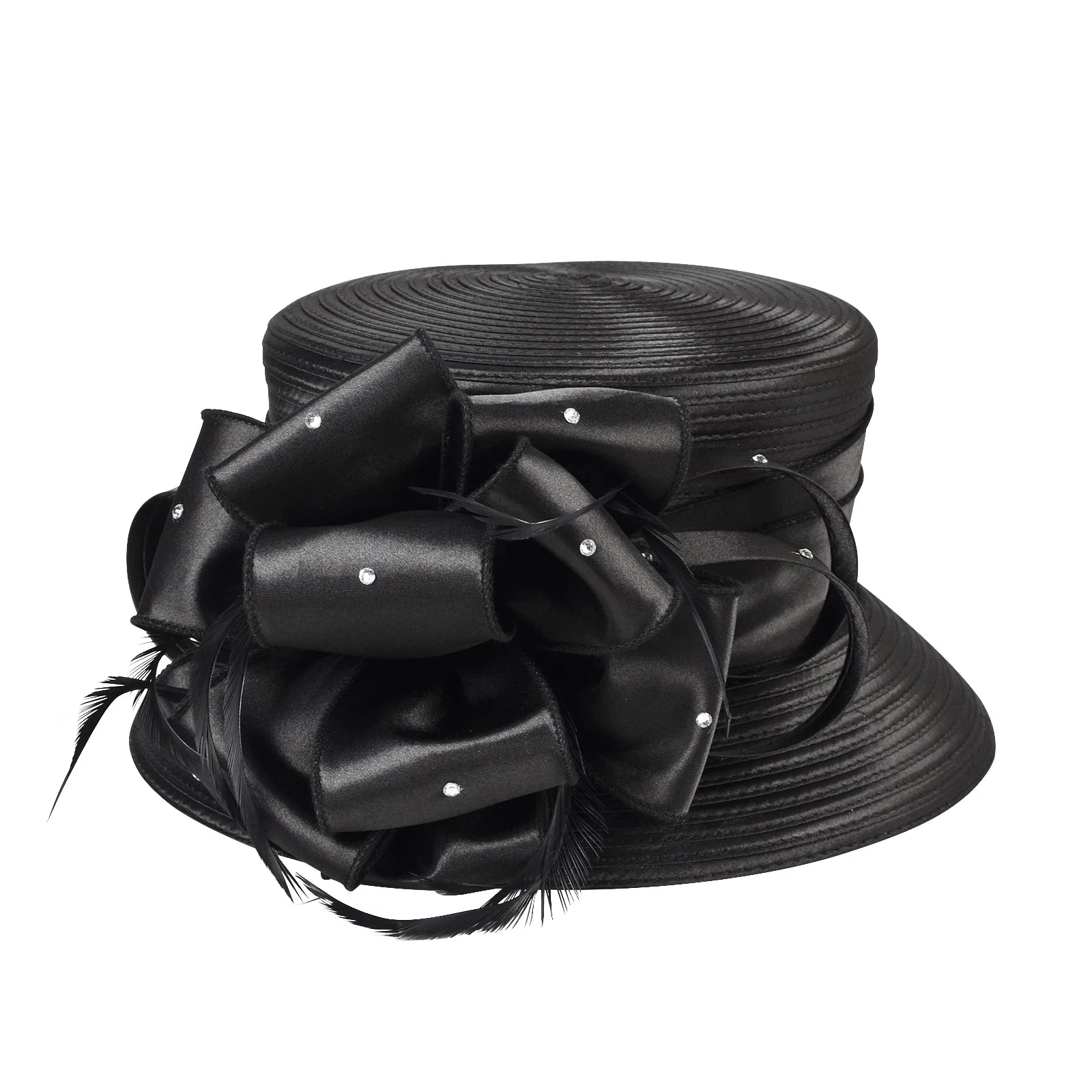 2025 New Fascinator Hats for Women Elegant Wedding and British Lady Deby Race Top Church Hats for Black Women S10-4585