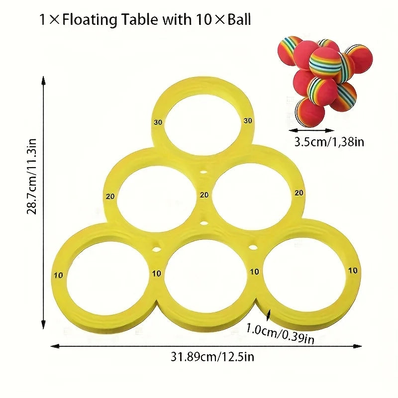 11pcs Pool Throw Game Set, Family Water Sports Floating Pool Toys, Throwing Games for Aquatic Play, Perfect for Pool Parties