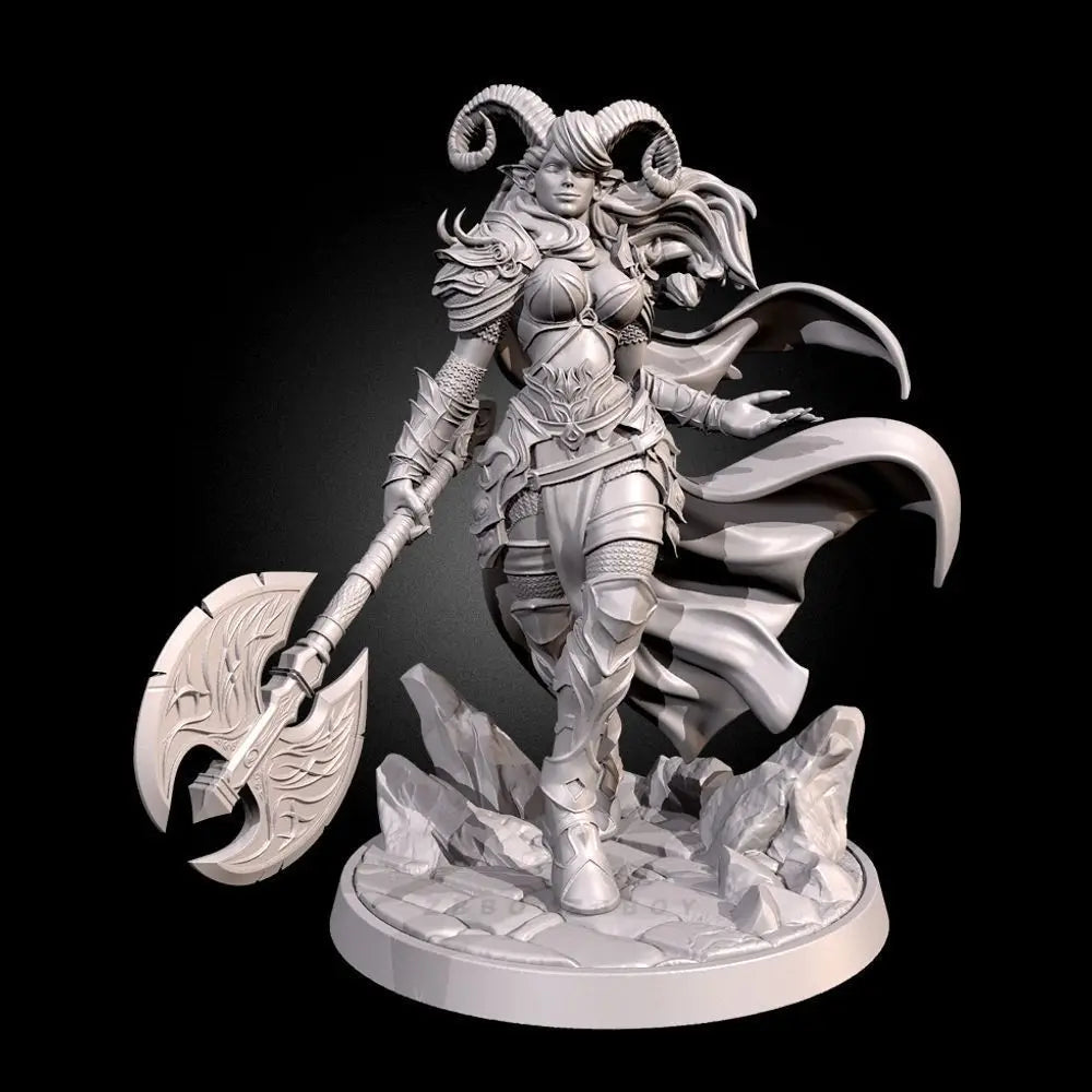 38mm 50mm 75mm The Queen of The Giant Axe in The Demon Realm DIY Coloring 3D Printed Models Self-assembly Figurines