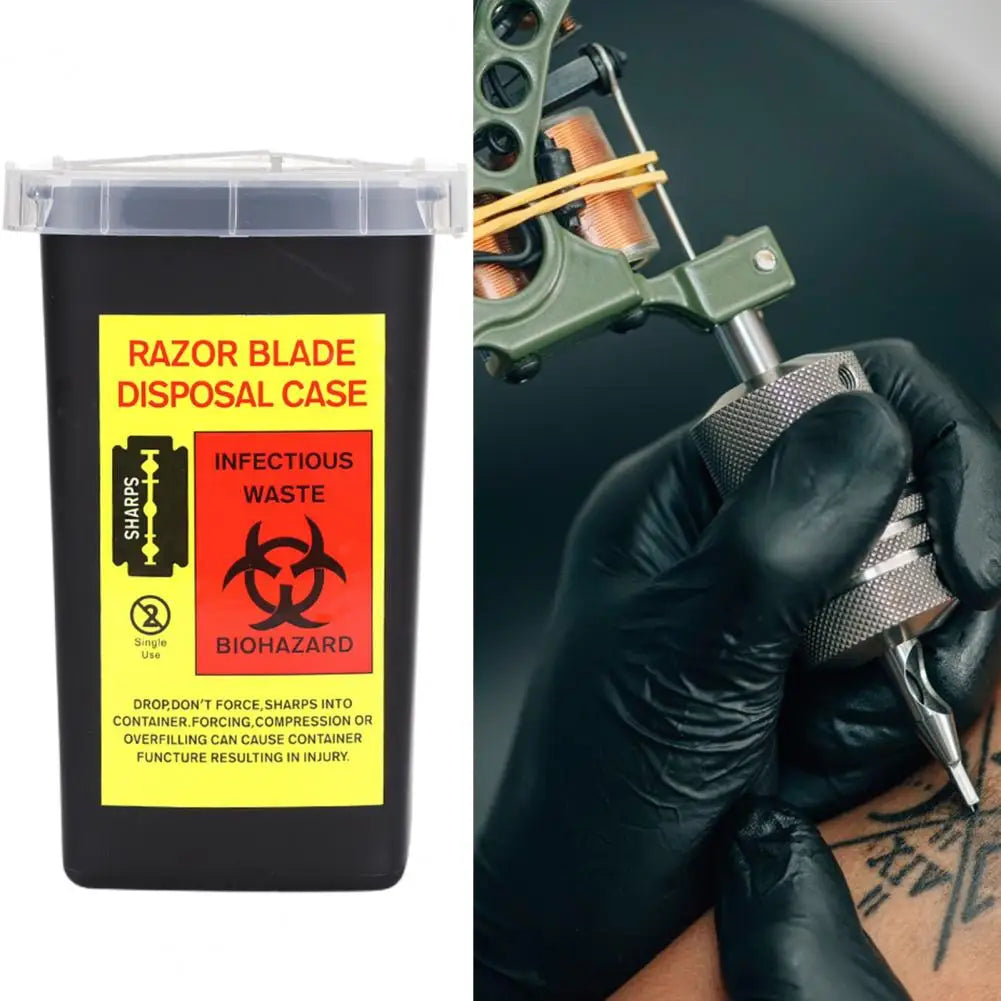 1L Sharps Waste Bin Safe Professional Sharps Bin Waste Tattoo Supplies Storage Box Salon Accessories