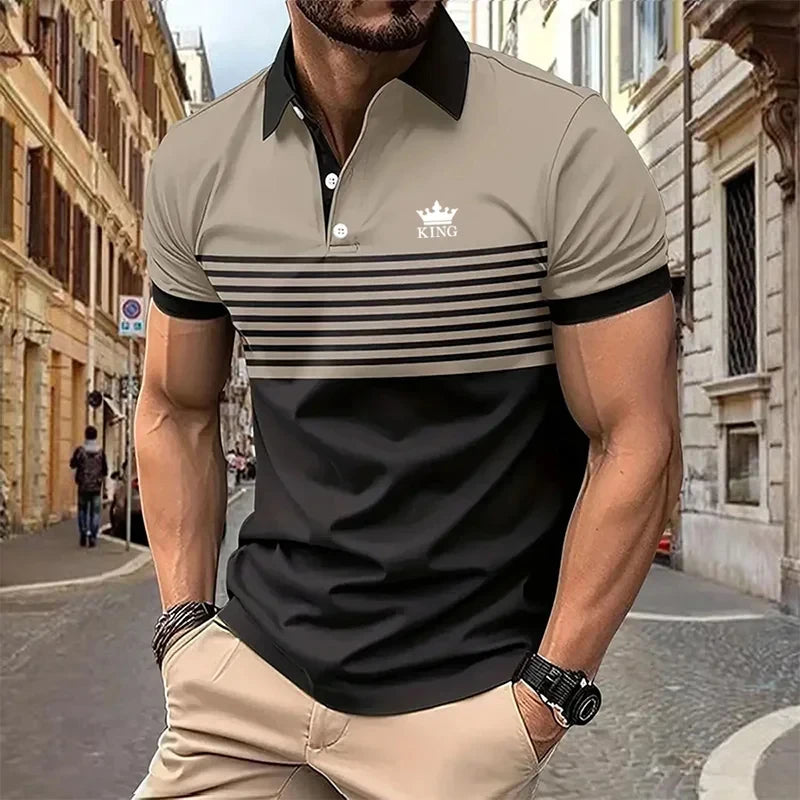 2024 Business Summer Classic Polo Shirt for Men, Short Sleeve Casual Lightweight Simple Polo Shirt Sports Jersey T-Shirts