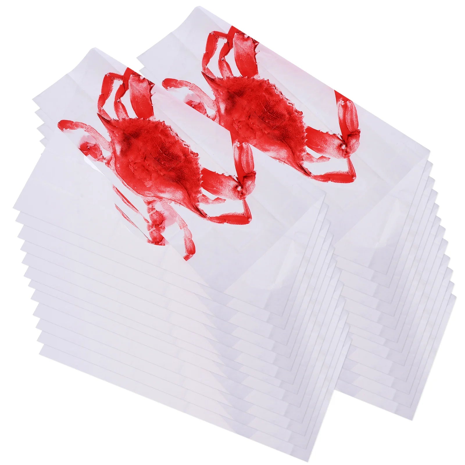 100 Pcs Adult Crab Bibs Portable Disposable Apron Bbq Waterproof Plastic Aprons Sleeveless
