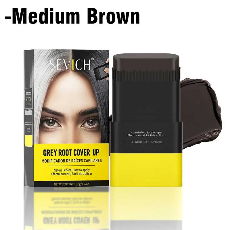 3 Colors Hair Stick, Gray Hair Covering Artifact No Color Loss Disposable Hair Dye Stick Hair Roots Hair Dyeing and Color