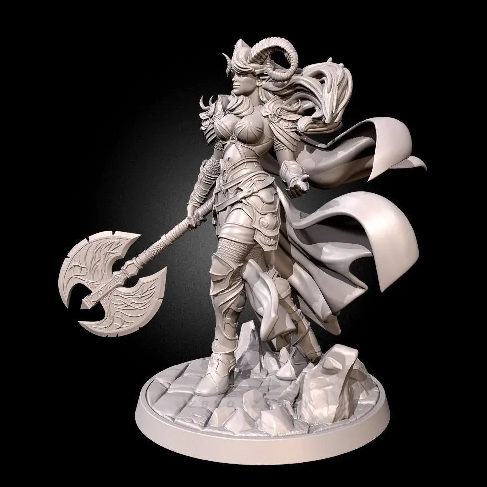 38mm 50mm 75mm The Queen of The Giant Axe in The Demon Realm DIY Coloring 3D Printed Models Self-assembly Figurines