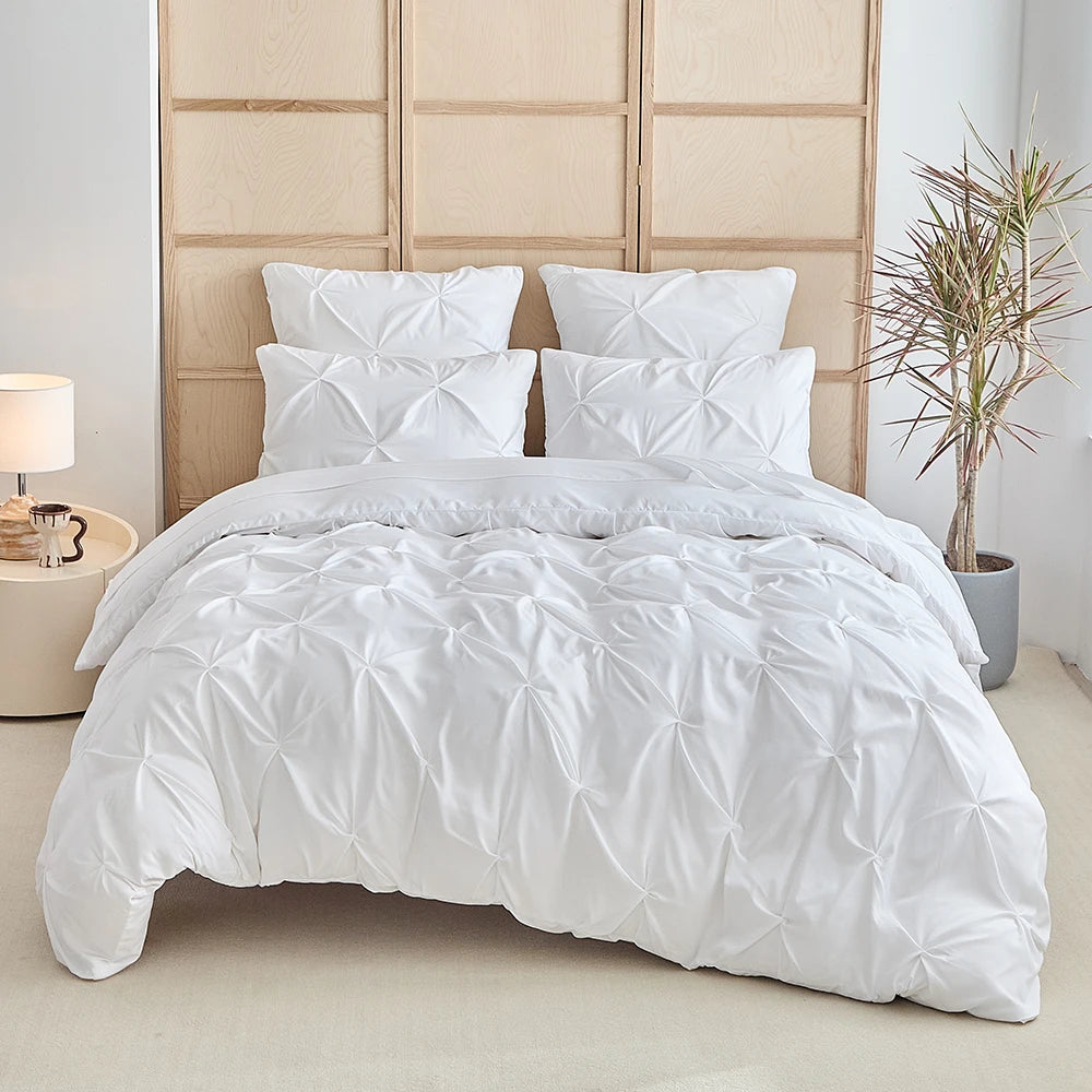 3pcs Bedding Cover，Craft twist design，Simple and superior，Soft and comfortable fabric，Suitable  men and women bedroom decoration