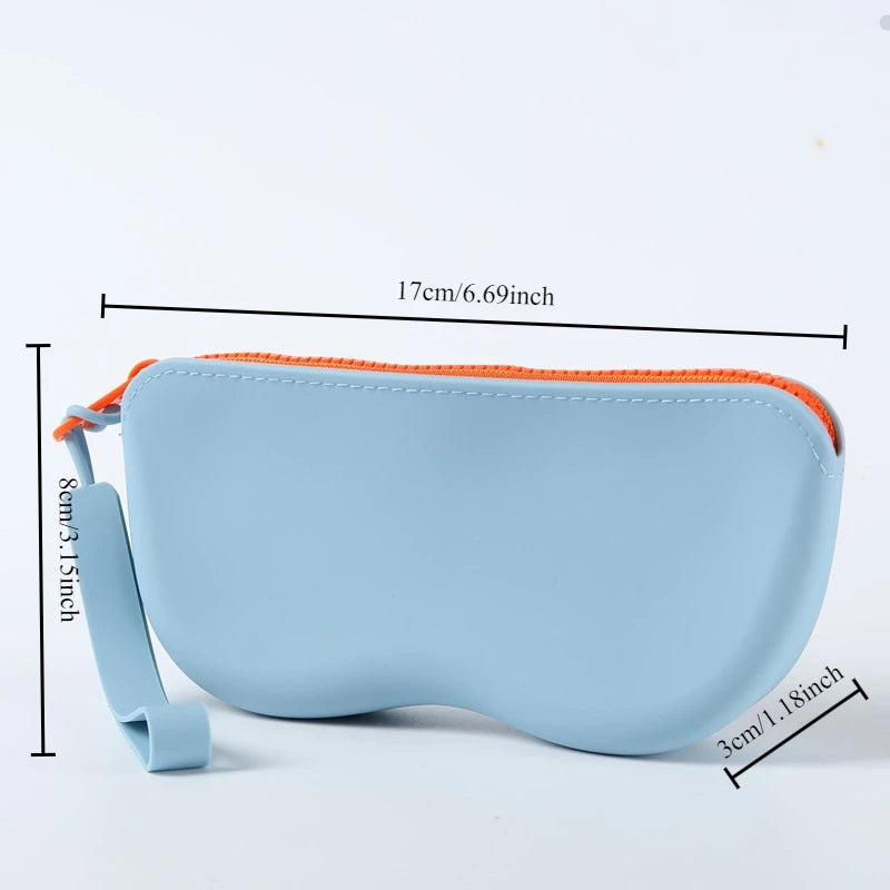 1PC Car Glasses Case Waterproof Silicone Carrying Case for Eyeglasses and Contact Lenses,Suitable for Men and Women eye contacts