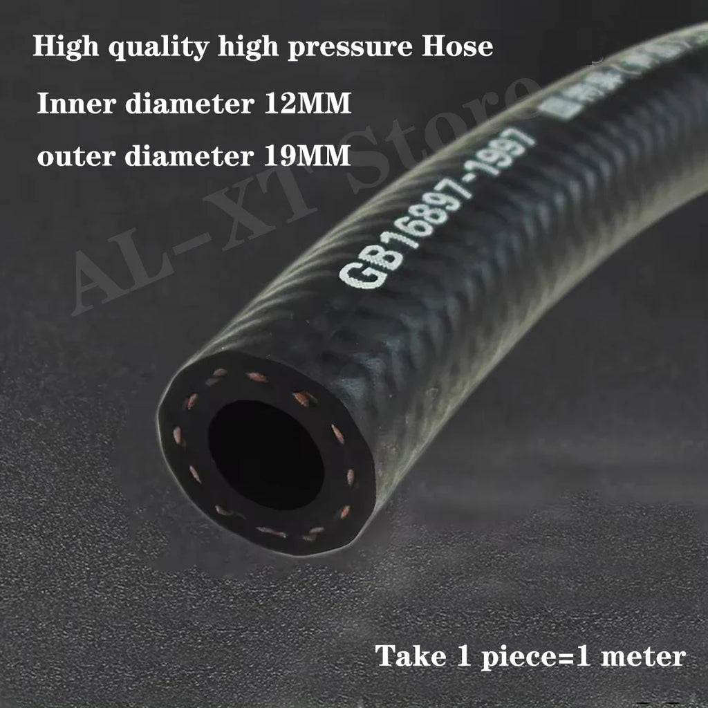1Meter Fuel Hoses Rubber Hose High-Pressure Hydraulic Steam Water Pipe Diesel Black Rubber Hose Inner Diameter 4/5/6/8mm-38/45mm