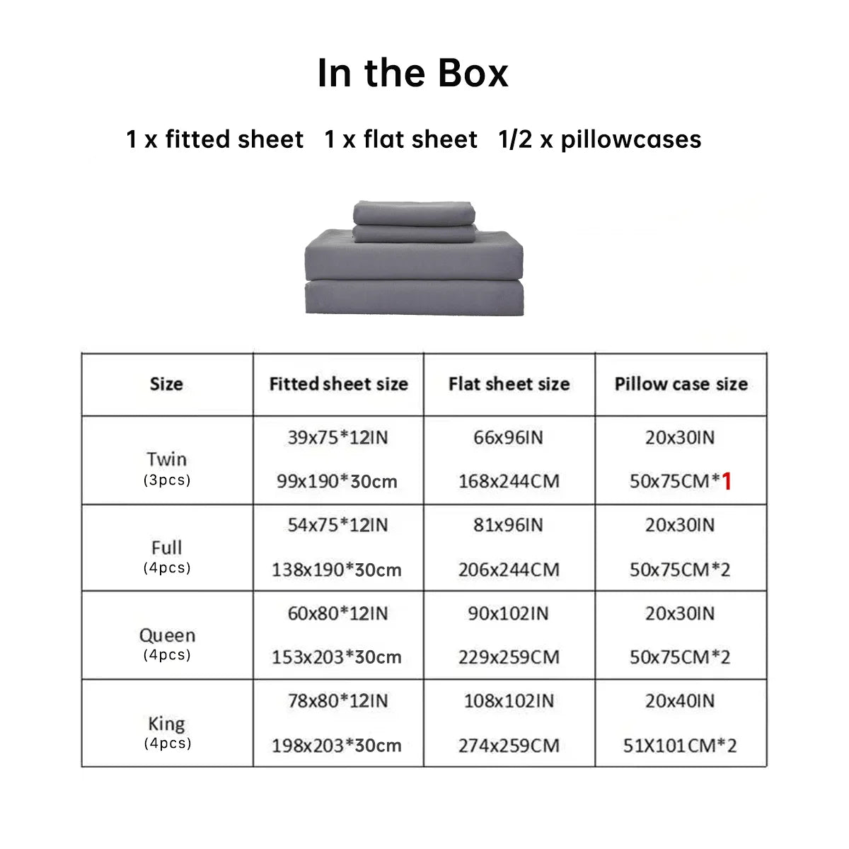 3/4pcs Bedding Set - Waterproof and Breathable Fitted Sheet Set  for Bedroom, 1pc Flat sheet/ 1pc Fitted sheet /2pcs Pillowcases