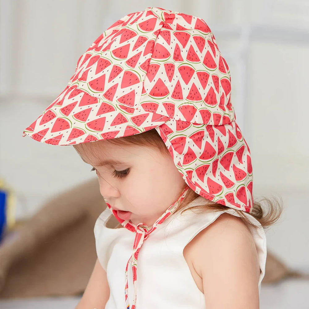 2025New Summer Baby Sun Hat Baby Girls Boys Caps Cartoon Panama Children's Hat UV Protection Travel Beach Kid Bucket Hat SPF 50+