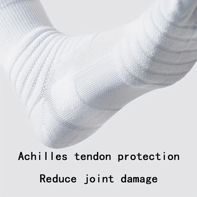 3pairs/Lot Men's Socks Compression Stockings Breathable Basketball Sports Cycling Socks Moisture Wicking High Elastic Tube Socks