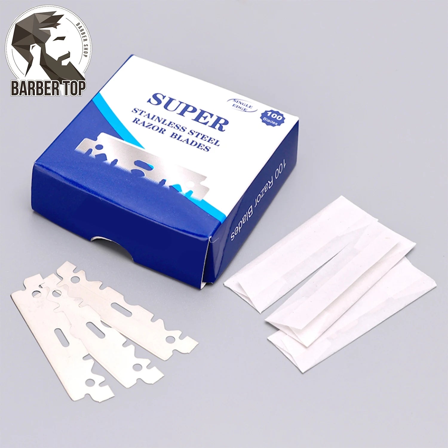 100PCS Single-sided Razor Blades Men's Safety Shaver Stainless Steel Manual Razor Blade  Barbershop Shaving Supplies